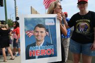 Supporters rally to honor Charlie Kirk in Illinois (Image via Getty)